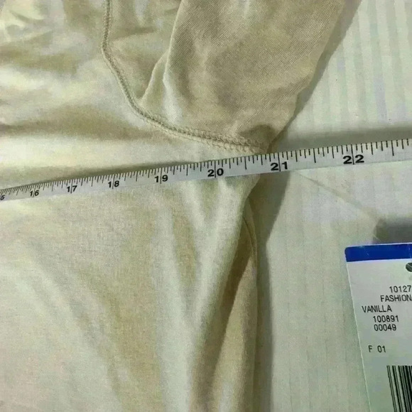 NWT Jones New York Ivory Long Sleeve Tee XL Stretch Classic Minimalist Basic - Picture 6 of 8